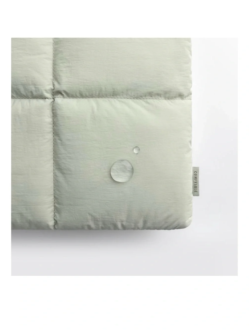 Comfyable Puffy Laptop Sleeve Padded Quilted Carrying Case Bag - Sage Green